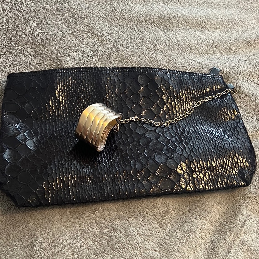 Black Snakeskin Purse.